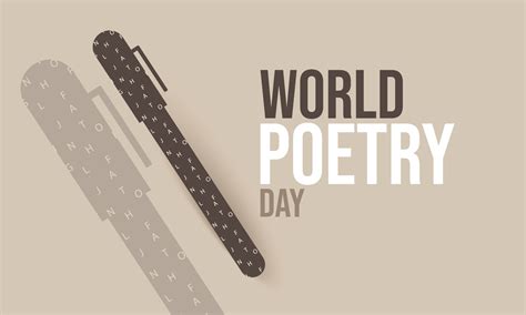World Poetry Day Holiday Concept Template For Background Banner