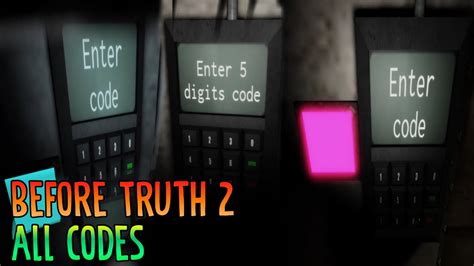 Before Truth Chapter All Codes Roblox Youtube