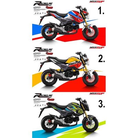 Honda Grom MSX125 SF Sticker Kit 2016 17 Msx125 Grom Hondagrom