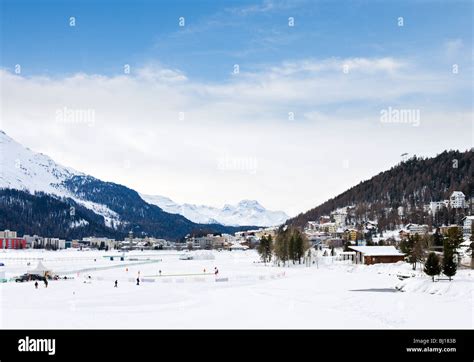 View Over The Lake From St Moritz Dorf Towards St Moritz Bad St Moritz