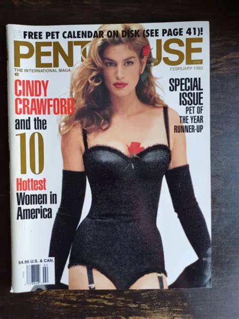 Penthouse Magazine February Potm Julie K Smith Cindy Crawford Picclick