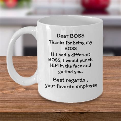 Dear Boss Boss Appreciation T Funny Boss Birthday T Etsy
