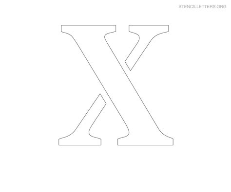 Stencil Letters X Printable Free X Stencils Stencil Letters Org