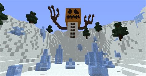 Giant Evil Snow Golem Boss Fight Minecraft Project