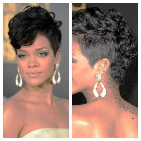 Rihannas Mohawk Short Hair Mohawk Short Sassy Hair Hair Styles
