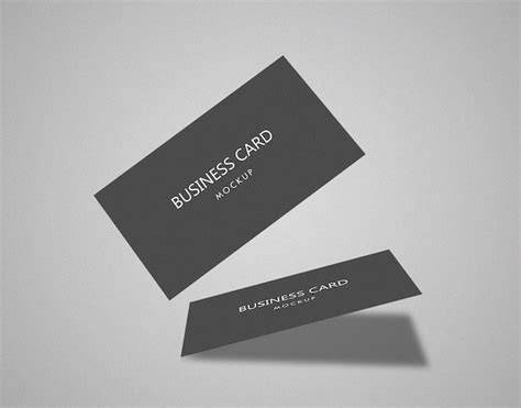 Premium Psd Business Card Mockup On Grey Background