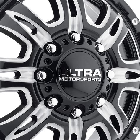 Ultra 049bm Predator Dually Front Gloss Black Wheels