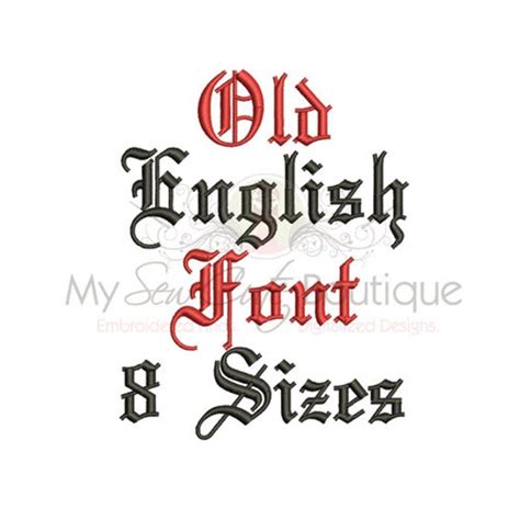 Old English Embroidery Fonts Machine Designs Gothic Monogram