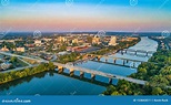 Augusta, Georgia, USA Downtown Skyline Aerial Stock Image - Image of ...