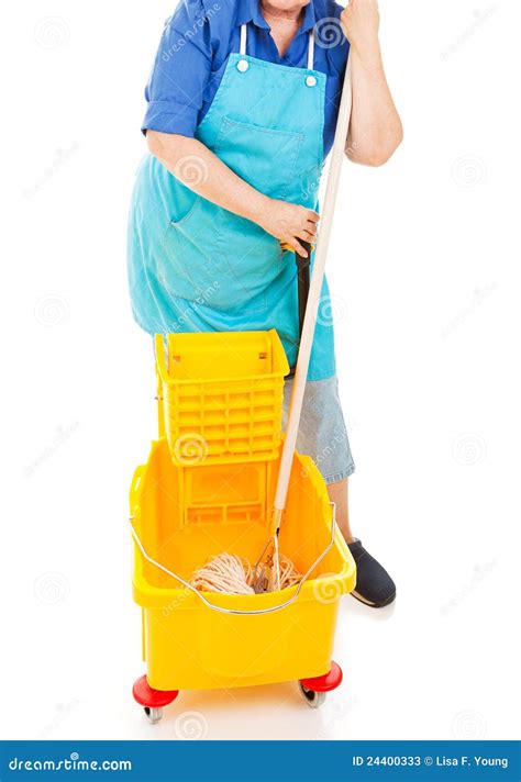Mopping Up Stock Image Image Of Maid Bucket Professional 24400333