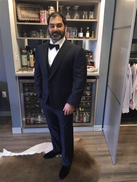 Client Shervin F In This Stunning Midnight Navy Tux Designed By G