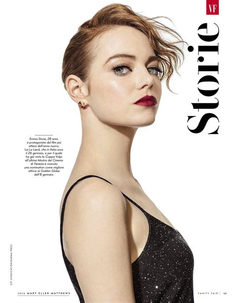 Emma Stone Vanity Fair Magazine Italy January 2017 Issue