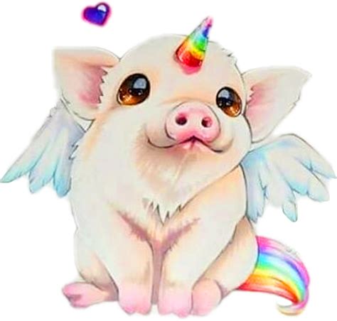 Image Result For Unicorn Pig Cute Drawings Cute Animal Drawings Pig Art