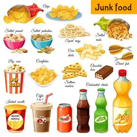 Free Eps File Junk Food Vector Illustration Download Name Junk Food