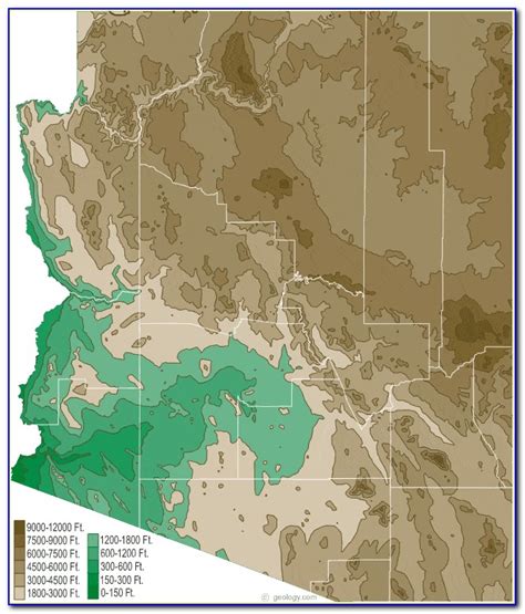 Topographic Map Of Southern Arizona Maps Resume Examples 8ldrzjedav