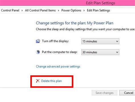 how to delete custom power plan herelup