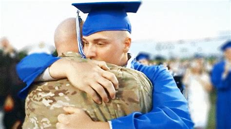 military dad surprises son at high school graduation youtube