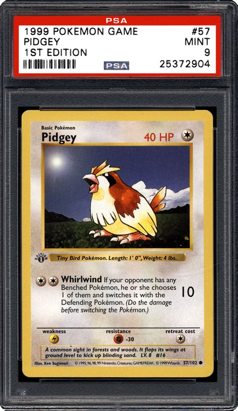Check spelling or type a new query. 1999 Nintendo Pokemon Game Pidgey (1st Edition) | PSA ...