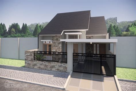 Yang ingin membuat desain rumah tampak 3d. Desain Rumah Minimalis 1 Lantai Type 100 - Sekitar Rumah