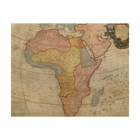 Map Of Africa 1700 2 Canvas Print Zazzle Africa Mapa Lienzos Mapas