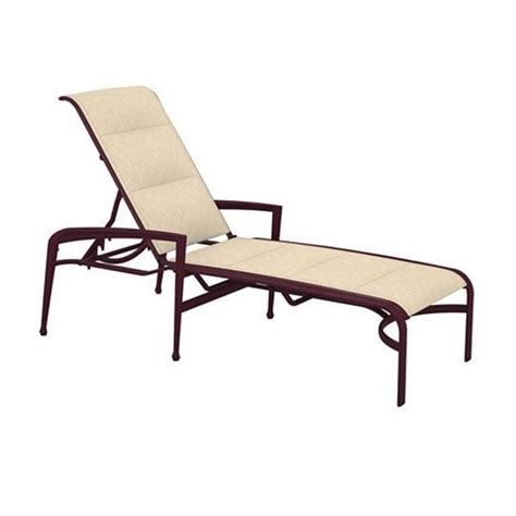 Tropitone Veer Padded Sling Chaise Lounge Stackable
