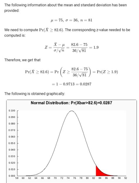 Suppose A Simple Random Sample Of Size N 81 Is Obtained From A