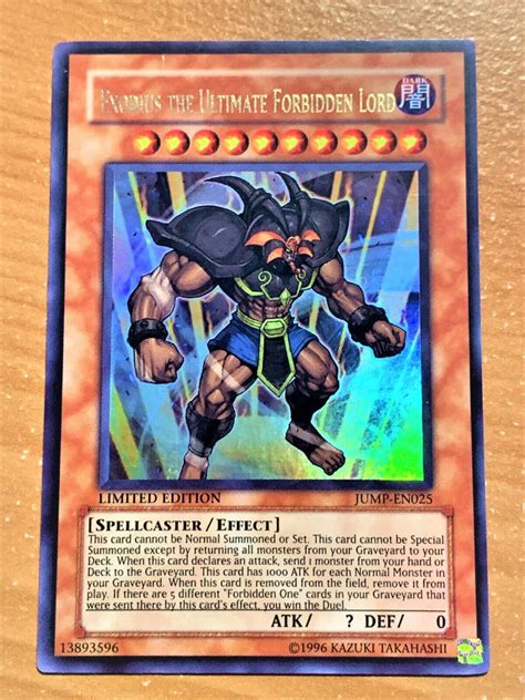 Yugioh Exodius The Ultimate Forbidden Lord Jump En025 Nm Ultra Rare