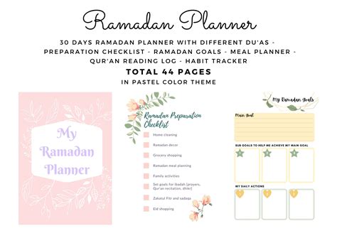 A Ramadan Planner Ramadan Journal Muslim Planner Printable Etsy