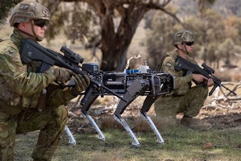 A Ghost Robotics Robot Dog At The Australian Army Autonomous Systems