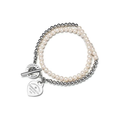 Return To Tiffany™ Wrap Bead Bracelet In Silver With Pearls And A