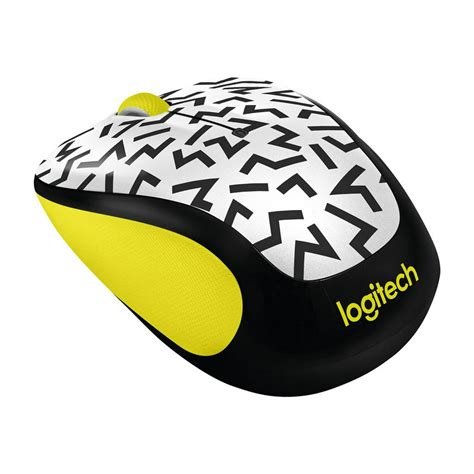 Logitech M325c Wireless Optical Mouse Yellow Zigzag