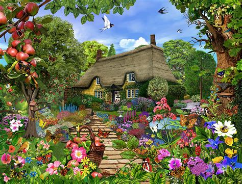 English Cottage Garden Digital Art By Mgl Meiklejohn Graphics Licensing