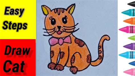 How To Draw Cat Draw A Cat Easy Step By Step Draw A Pet Animal Cat
