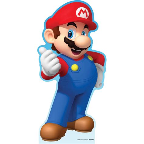 Buy Party City Super Mario Life Size Cardboard Cutout Ft Tall Birthday Party Supplies