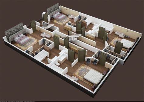 Check Out My Behance Project 3d Floor Plan Of Duplex Appartment