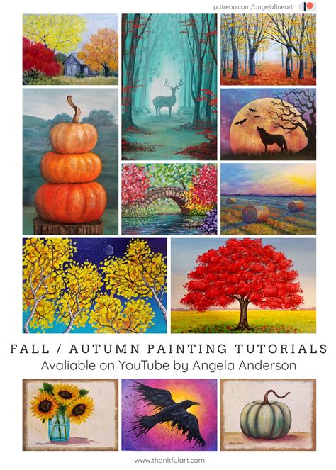 Angela Anderson Art Blog Free Fallautumn Themed Painting Tutorials
