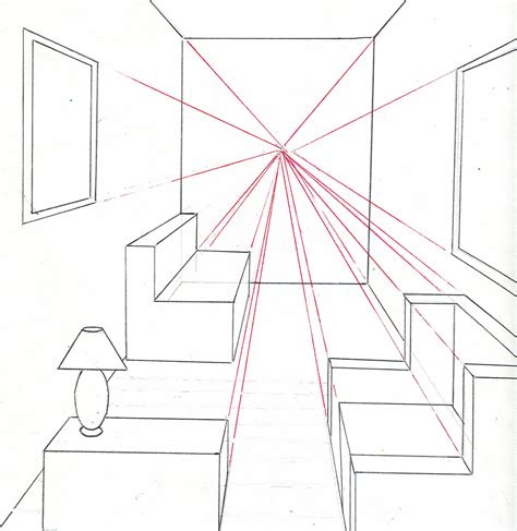 How To Draw A Room Using One Point Perspective
