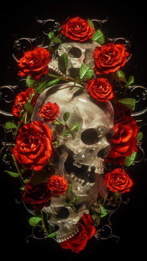 Discover this awesome collection of rose iphone wallpapers. Rose Skull iPhone Wallpaper - iPhone Wallpapers | Skull ...