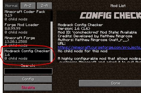 Modpack Configuration Checker Minecraft Mods Curseforge