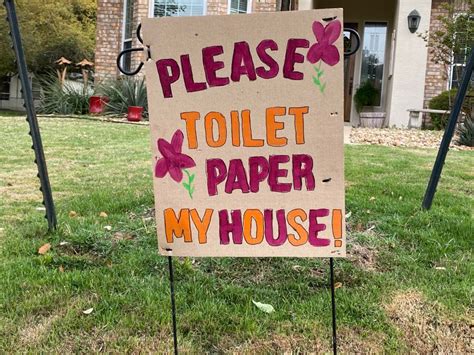 ‘please Toilet Paper My House Cute Yard Signs Lifting Spirits In