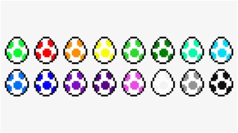 Yoshi Egg Different Colors Hd Png Download Kindpng
