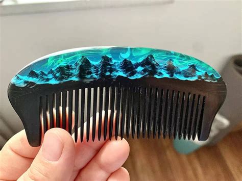 Resin Comb Wood Comb Handmade Comb Epoxy Comb Northern Etsy