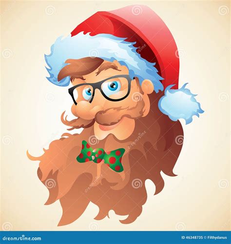 Hipster Santa Stock Vector Illustration Of Fashion Party 46348735