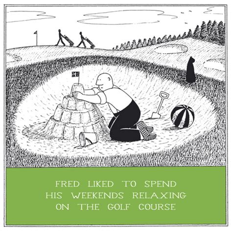 Relaxing Golf Course Funny Fred Birthday Card Cards