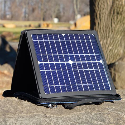 10w Monocrystalline Solar Panel With Portable Carrying Case Stand