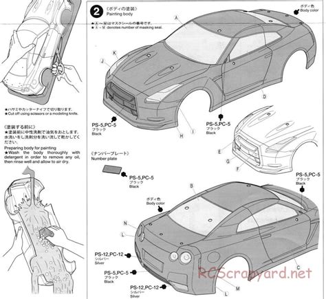 Tamiya Body Manual Nissan Gt R Drift Spec Tt Ed