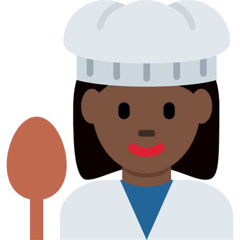 👩🏿‍🍳 Chef Mujer Tono De Piel Oscuro Emoji
