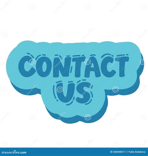 Contact Us Isolated On White Contact Us Sticker Contact Us Peeler
