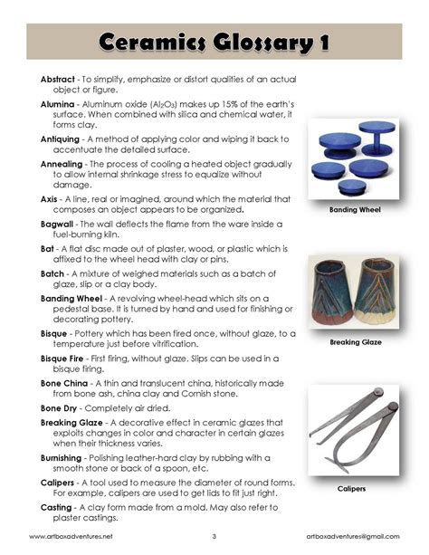 7 Ceramics Glossary A Collection Of Over 125 Clay Terms And Their