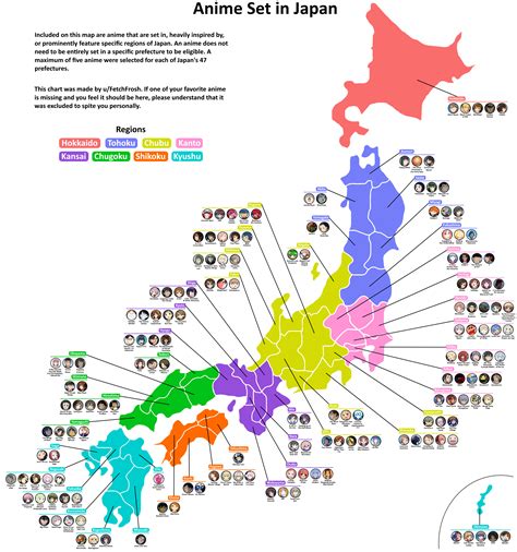 Check Out A Fans Unique Map Of Japan Using Anime That Represent All 8 Regions
